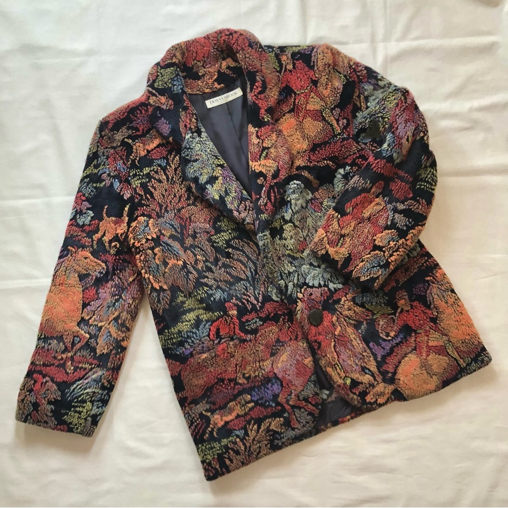 Vintage rare find Donnybrook Faux Fur Coat oversized blazer